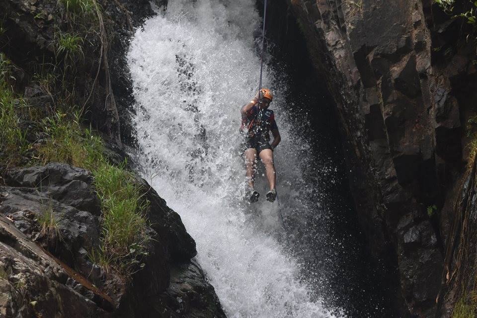 The canyoning - Journey down the cliff down